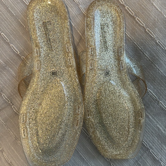 Matisse + Anthropologie gold slides - Picture 2 of 2